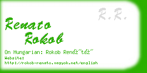renato rokob business card